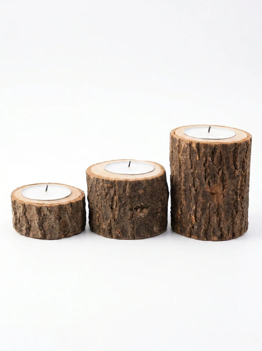 Wooden Candle Holder – Cozy Table & Shelf Decor