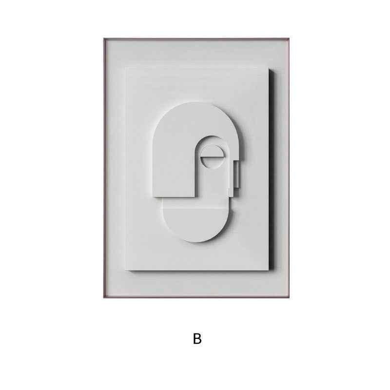 3D Abstract Canvas Wall Art – Geometric Morandi Statement Decor - Cosavia