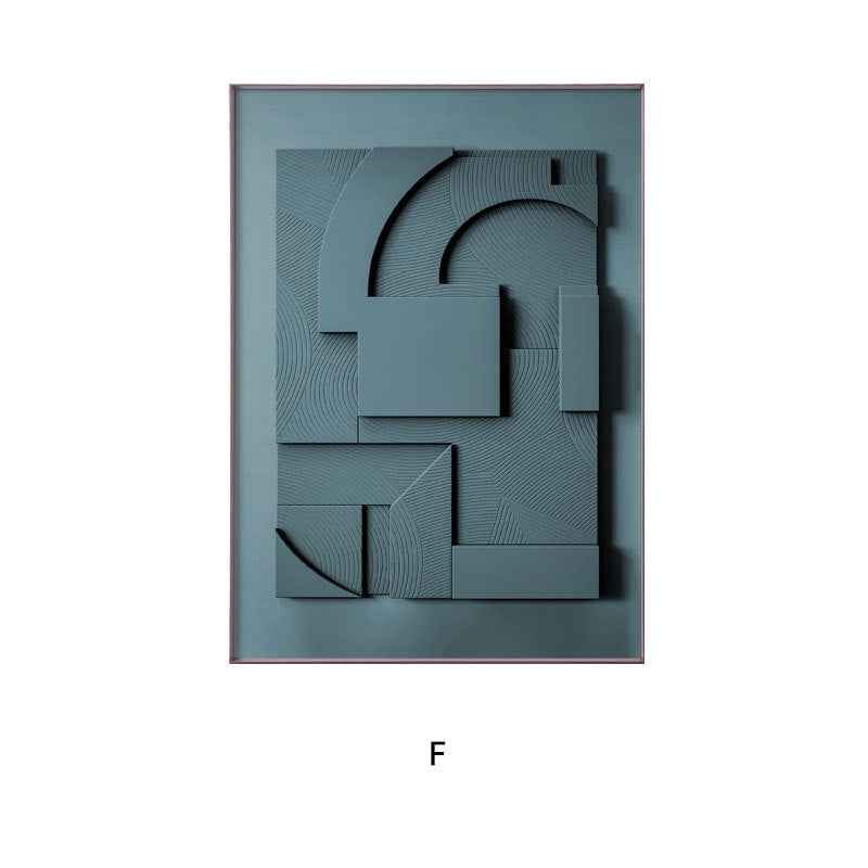 3D Abstract Canvas Wall Art – Geometric Morandi Statement Decor - Cosavia