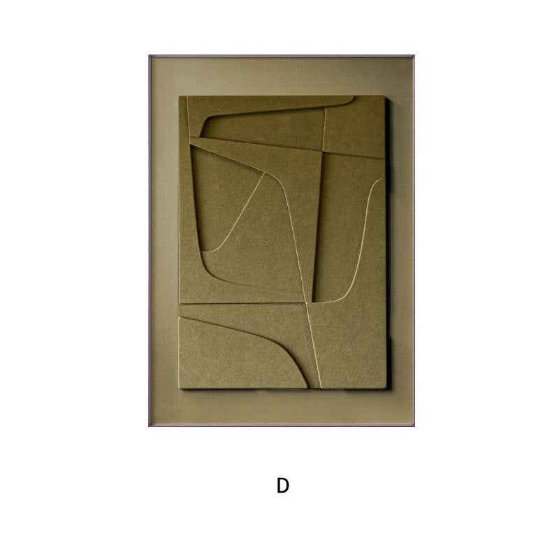 3D Abstract Canvas Wall Art – Geometric Morandi Statement Decor - Cosavia