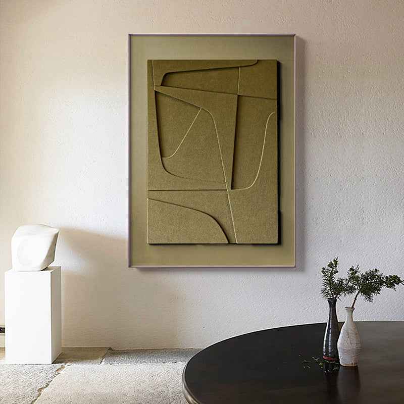 3D Abstract Canvas Wall Art – Geometric Morandi Statement Decor - Cosavia