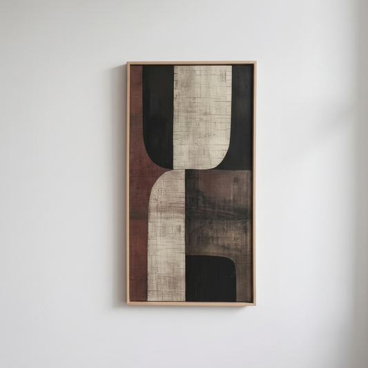 Black & Beige Wabi-Sabi Minimalist Wall Decor