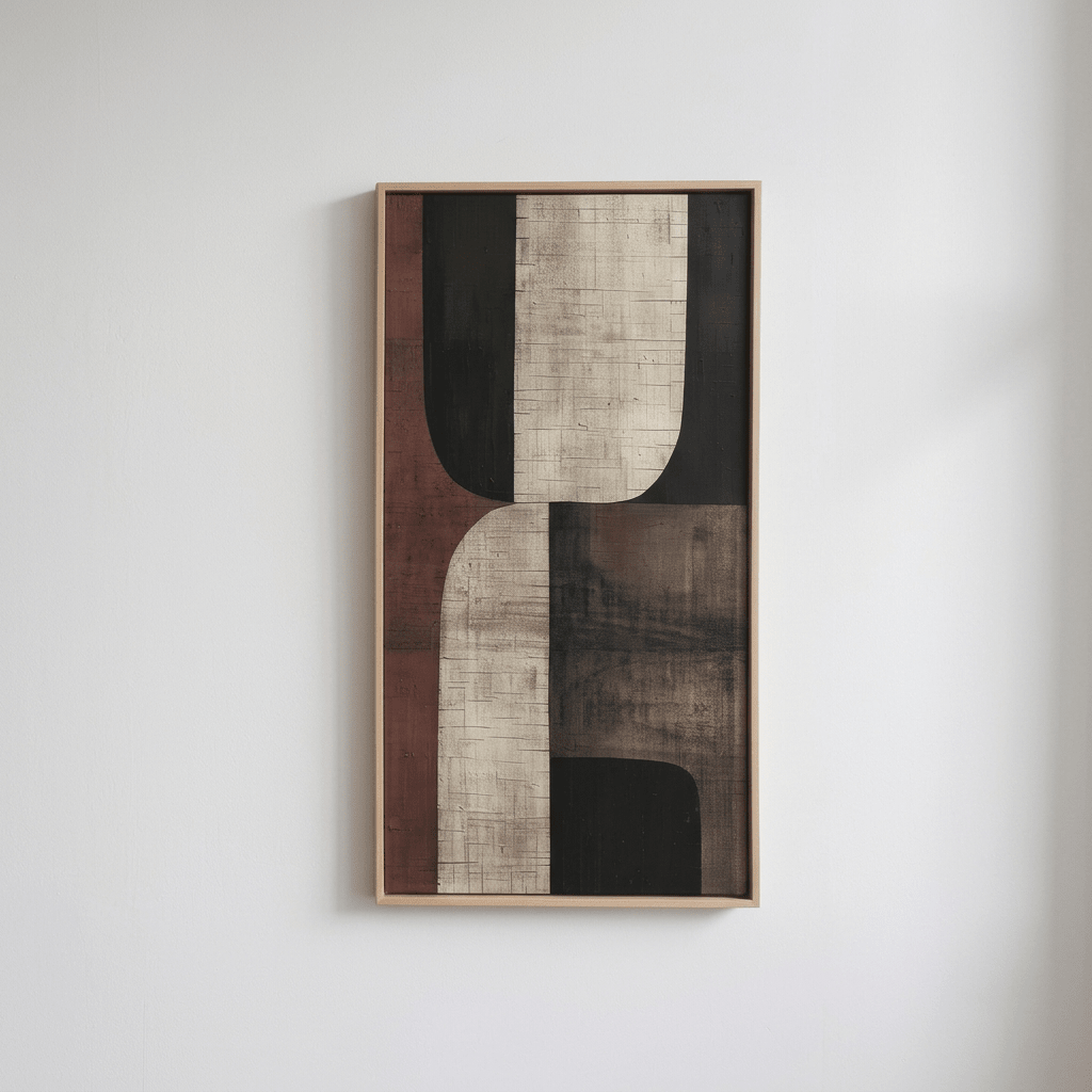 Large Abstract Canvas Wall Art – Neutral Wabi Sabi Wall Decor - Cosavia