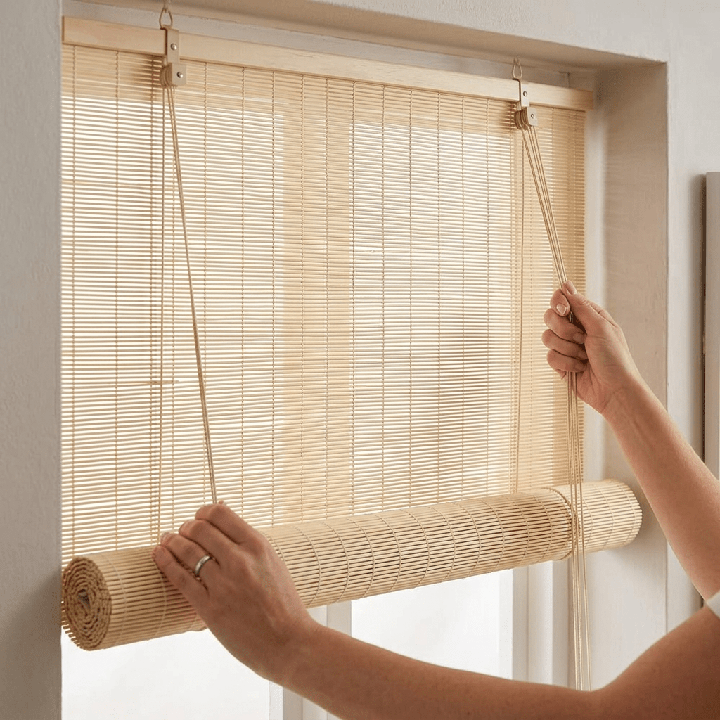 Natural Bamboo Privacy Blinds Decor for Windows & Balconies - Cosavia
