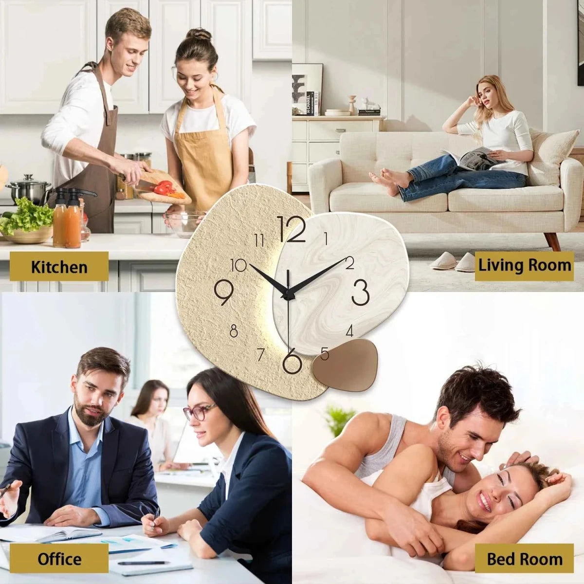 Silent Modern Wall Clock | Minimal Wall Decor - Cosavia